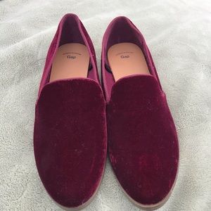 GAP Red Velvet Loafers